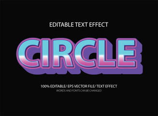 Circle 3d editable text effect