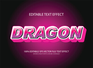 Gragon 3d editable text effect