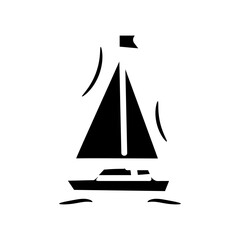 Silhouette of a sailboat