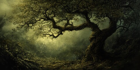 Fototapeta premium Gentle Breeze Rustling Through Leaves of a Mystical Forest