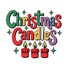 Vector Christmas candles are a colorful and festive way to celebrate the holiday season