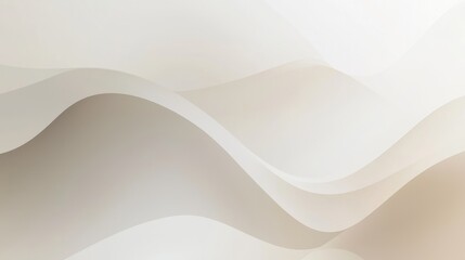 Obraz premium Abstract soft waves of neutral tones create a calming, minimalist background. Perfect for branding, advertising, and presentation visuals. AI generative.