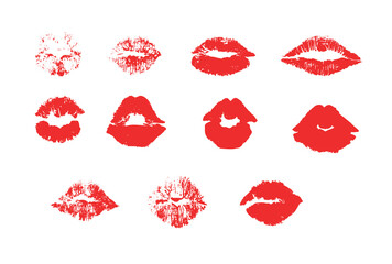 Set of Lips prints.