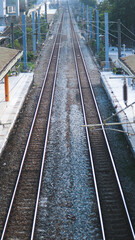Fototapeta premium railway tracks in the afternoon