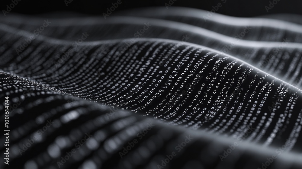 Poster binary code abstract background