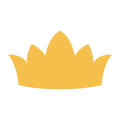 Minimalist Crown Outlined Icon Design | Flat Vector Golden Elegant Style