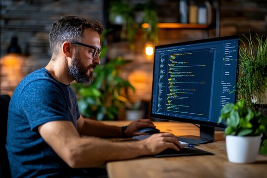 JavaScript code execution, with a developer fixing bugs and testing the changes in a live browser environment