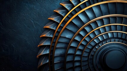 Illustration of a superalloy turbine blade with complex microstructure, Materials Science, High-Temperature Applications