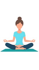 Obraz premium Minimalistic Yoga Meditation Illustration
