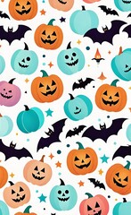 Fototapeta premium halloween pumpkin pattern