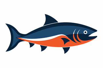 Obraz premium Atlantic salmon fish vector design on a white background