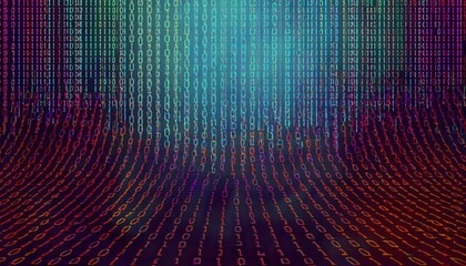 Obraz premium Binary code background