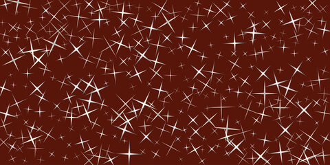 Fototapeta premium Christmas green background with hanging shining golden snowflakes and balls. Shimmering blur spot lights on abstract background