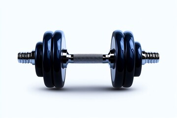 Fototapeta premium Minimal dumbbell icon, a simple and sleek representation of strength training, designed in modern, abstract lines