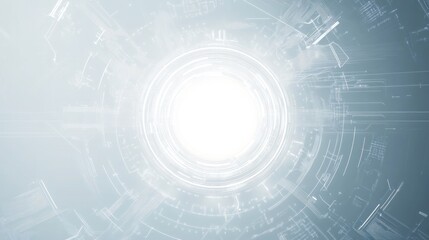 Abstract digital background with bright white light
