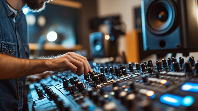 Music Production Studio Close Up