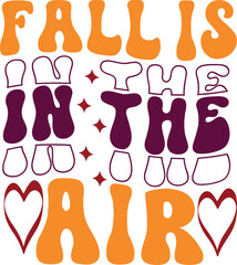 Fall Retro SVG Typography Vector Design