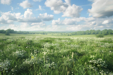 beautiful field AI generative