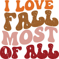 Fall Retro SVG Typography Vector Design