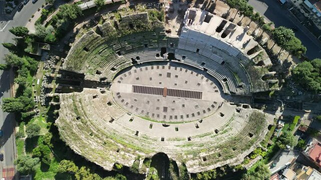 pozzuoli, flavian amphitheater, italy, phlegrean fields, campi flegrei