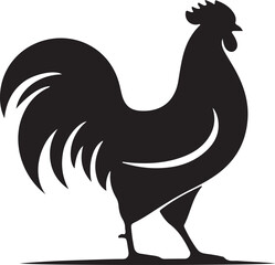 rooster silhouette vector