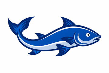 Fototapeta premium Blue catfish fish creative vector design