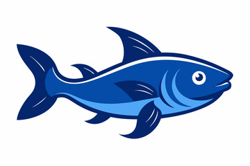 Fototapeta premium Blue catfish fish creative vector design