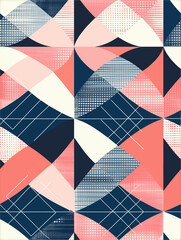 Geometric abstract patterns with modern design shapes, lines, and colors in a creative layout.