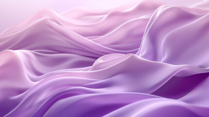 Obraz premium Abstract purple silky fabric texture with waves and soft flow in lavender drapery background