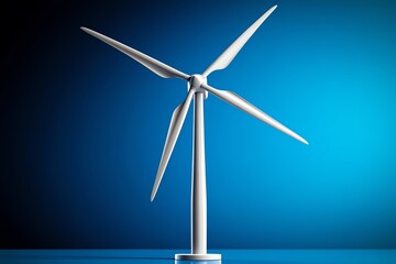 Minimalist wind turbine icon, using clean, simple lines to represent renewable energy in a sleek, modern style