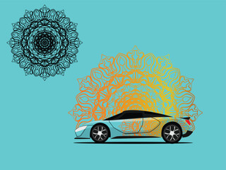 Illustration Vector Graphic Of Mandala Decal Car