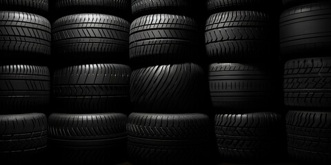 Obraz premium stack of tires
