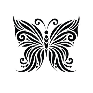recommend clip art: Butterfly Tribal Silhouette