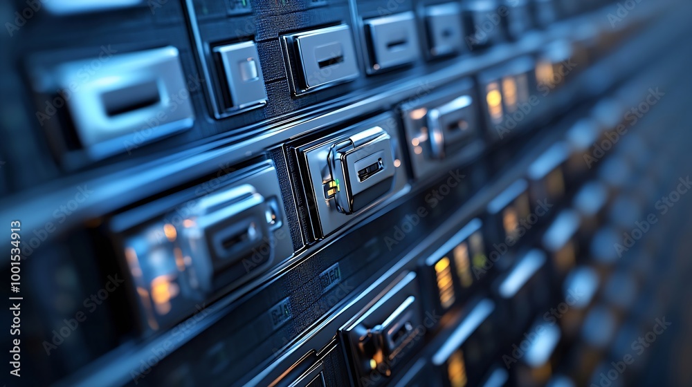 Fototapete SFTP secure file transfer protocol and backup data document management system exchange information and data with Internet cloud technology concept : Generative AI