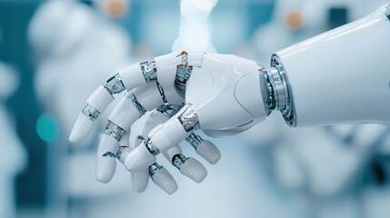 Robotic arms assembling complex mechanical parts, mechanical engineering, precision manufacturing