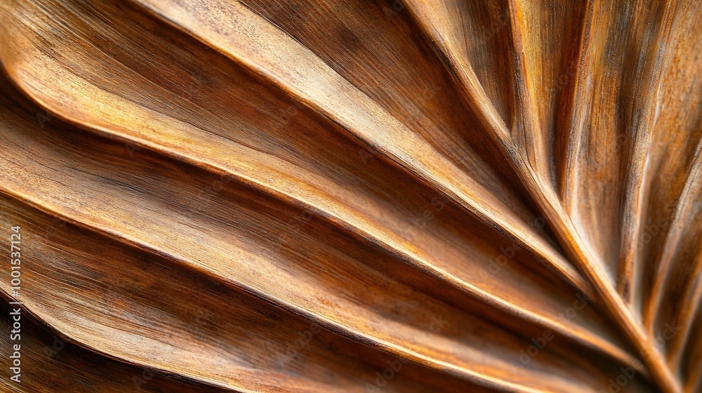 Poster dry leaf of palm tree closeup natural texture : generative ai