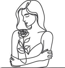 line art bride girl and mordan Woman line Drawing design.