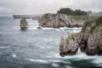 Cliffs of Hell in Asturias, Spain