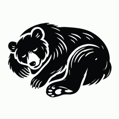 Obraz premium Sleeping Bear Silhouette