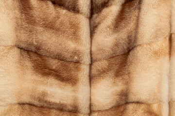 Background of winter fur coats, close-up.