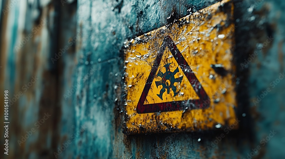 Poster Email spam virus warning caution sign for notification on internet letter security protect junk and trash mail Cybersecurity vulnerability data breach illegal connection compromised in : Generative AI