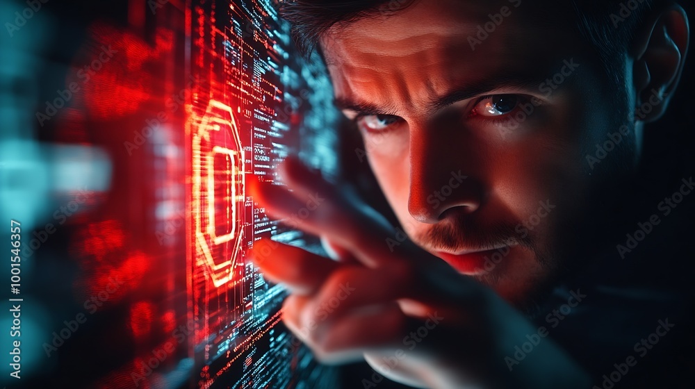 Poster Cyber security and data protection Businessman using  digital device protecting business data on network connection Security encryption of padlock and cybernetics Smart solution from c : Generative AI