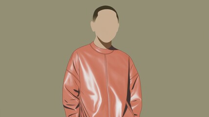 Obraz premium Stylish Person in Shiny Pink Sweater