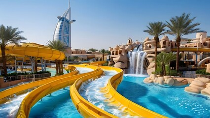 Hotel JUMEIRAH BEACH HOTEL near Burj al Arab. water park Wild Wadi Jumeirah