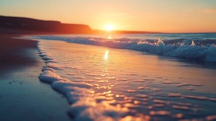 Obraz premium Germany schleswigholstein hornum hornum&nbsp;odde&nbsp;beach at sunrise : Generative AI