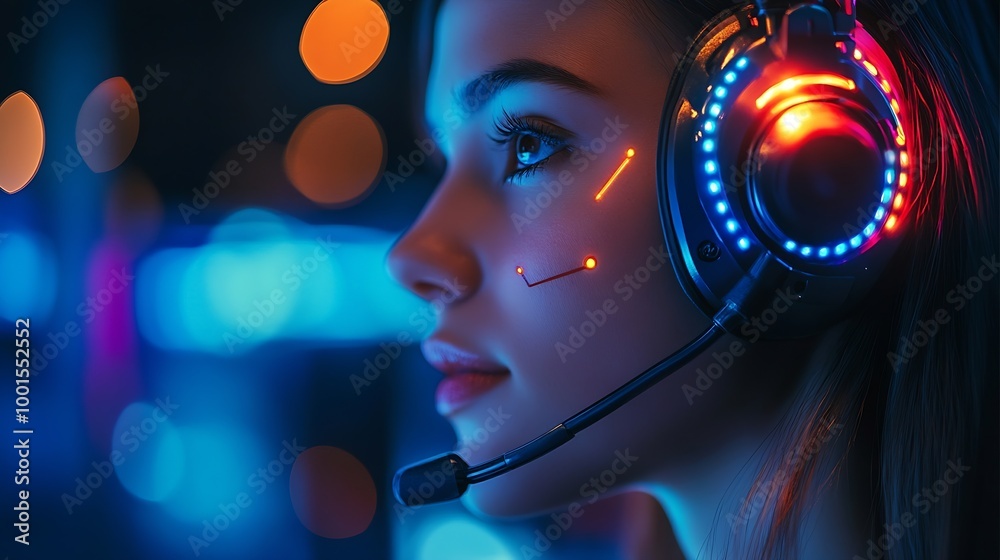 Poster Chat conversation assistant Contact us or Customer support hotline people connect call center service customer consulting service email business contact Artificial intelligence technol : Generative AI
