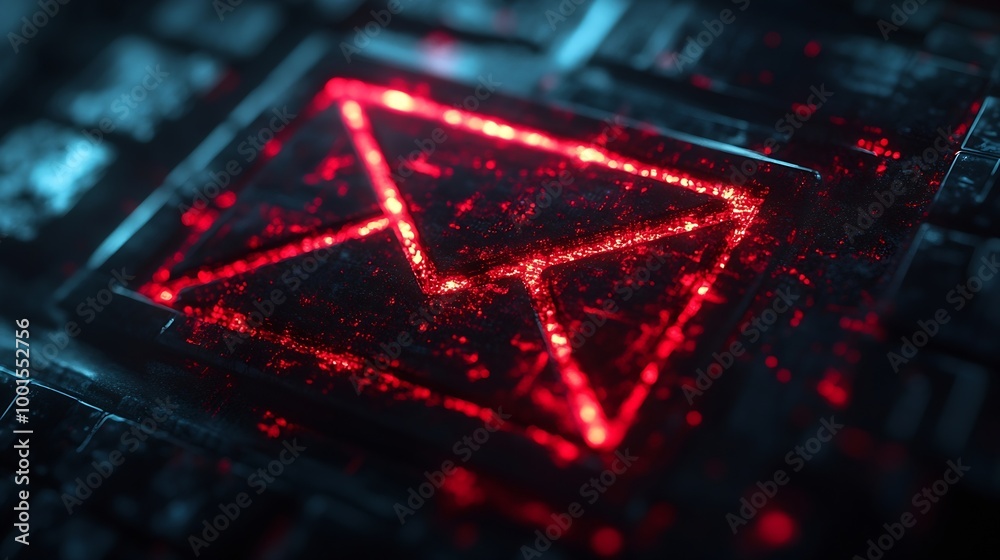 Aufkleber threat phishing malicious danger hack warning mail thief scam alert safety letter technology online 