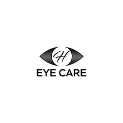 LOGO DESIGN LETTER H  EYE CARE