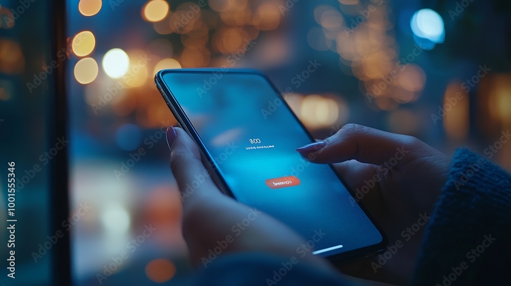 Poster cyber security and Security password login online concept  Hands typing and entering username and password of social media log in with smartphone to an online bank account data protect : Generative AI