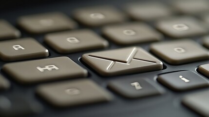 Obraz premium email concepts with message on computer keyboard : Generative AI